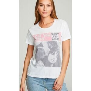 Chaser Sonny & Cher I Got You Babe Graphic Vintage Style Retro Band Shirt S